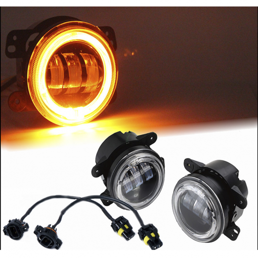 Faros De Niebla Ojo De Angel Ambar Jeep