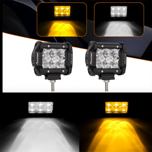 Par De Faros Leds Cree 4D Doble Color