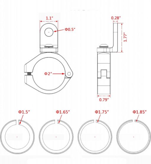 Par de bases ajustables de 1.5 a 2" - Imagen 7