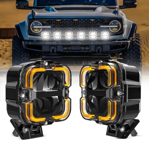 Par de faros led  4" 90w Quadrabeam PRO